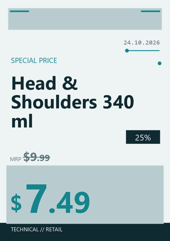 Head & Shoulders 340 ml price tag