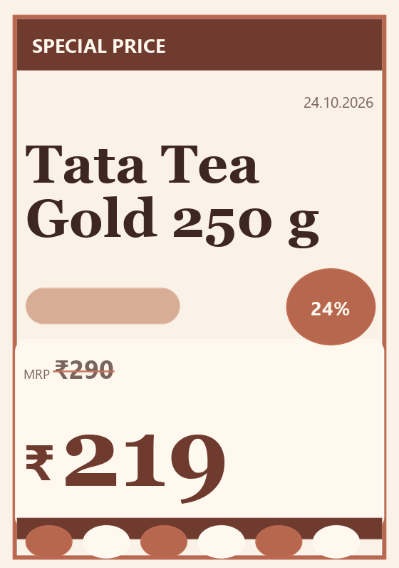 Tata Tea Gold 250 g price tag